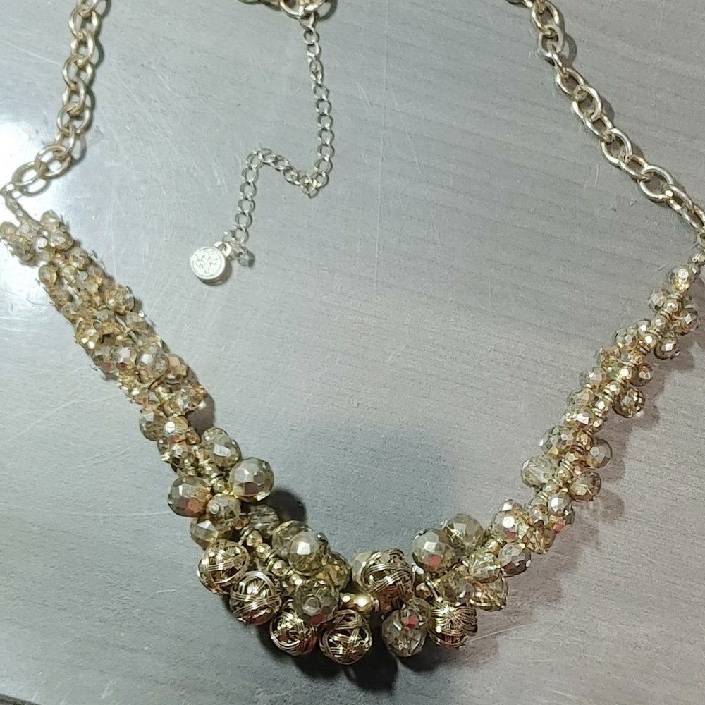 Simply Vera Wang Gold Crystal Necklace